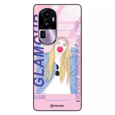 Etui Black Case Glass Hipster Babe do OPPO RENO 10 PRO PLUS Glamour ST_HIB118