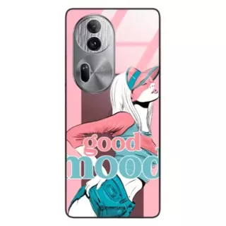 Etui Black Case Glass Hipster Babe do OPPO RENO 11 PRO 5G Glamour ST_HIB123