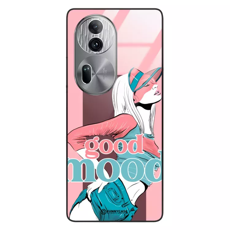 Etui Black Case Glass Hipster Babe do OPPO RENO 11 PRO 5G Glamour ST_HIB123