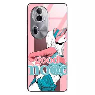 Etui Black Case Glass Hipster Babe do OPPO RENO 11 PRO 5G Glamour ST_HIB123