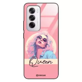 Etui Black Case Glass Hipster Babe do OPPO RENO 12 5G Glamour Queen ST_HIB100