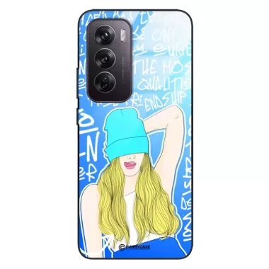 Etui Black Case Glass Hipster Babe do OPPO RENO 12 PRO 5G Girl Power ST_HIB113