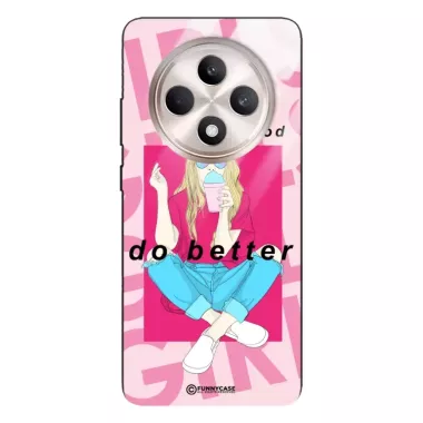 Etui Black Case Glass Hipster Babe do OPPO RENO F27 Styl Fashion ST_HIB117