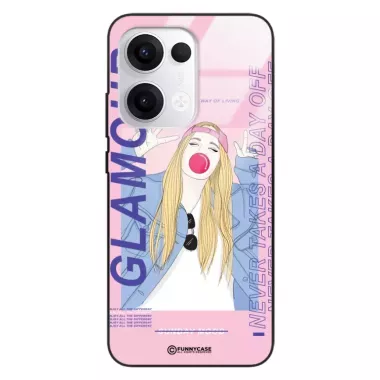 Etui Black Case Glass Hipster Babe do OPPO RENO 13 5G Glamour ST_HIB118