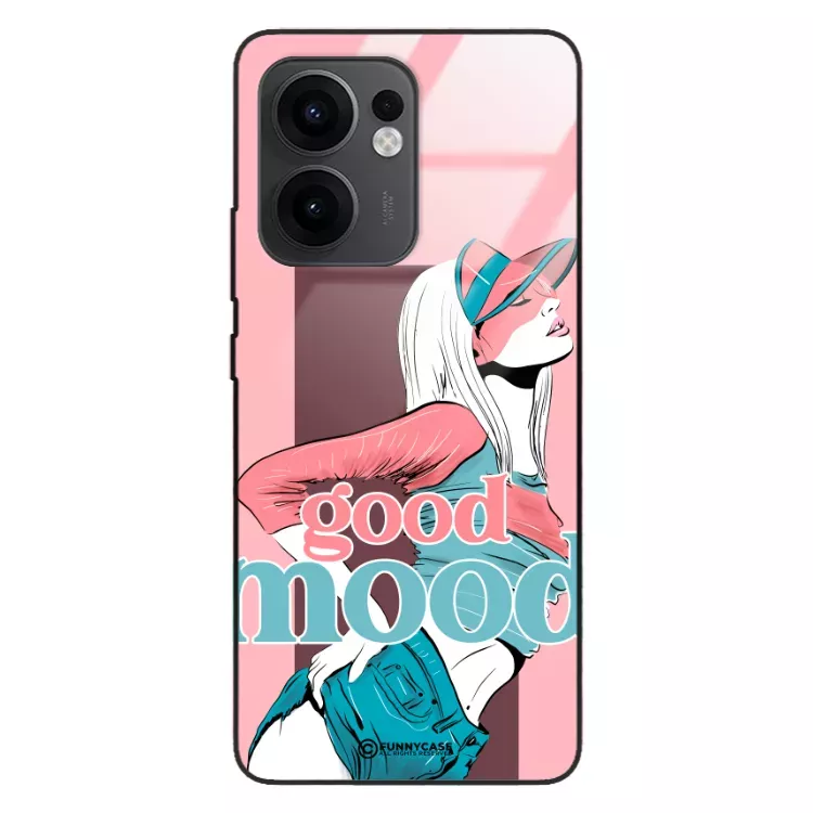 Etui Black Case Glass Hipster Babe do OPPO RENO 13F 4G Glamour ST_HIB123