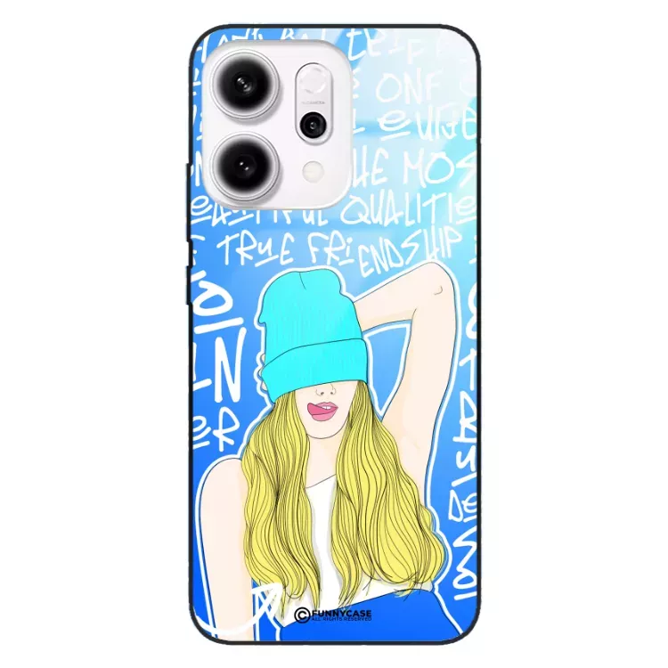 Etui Black Case Glass Hipster Babe do OPPO RENO 14 5G Girl Power ST_HIB113