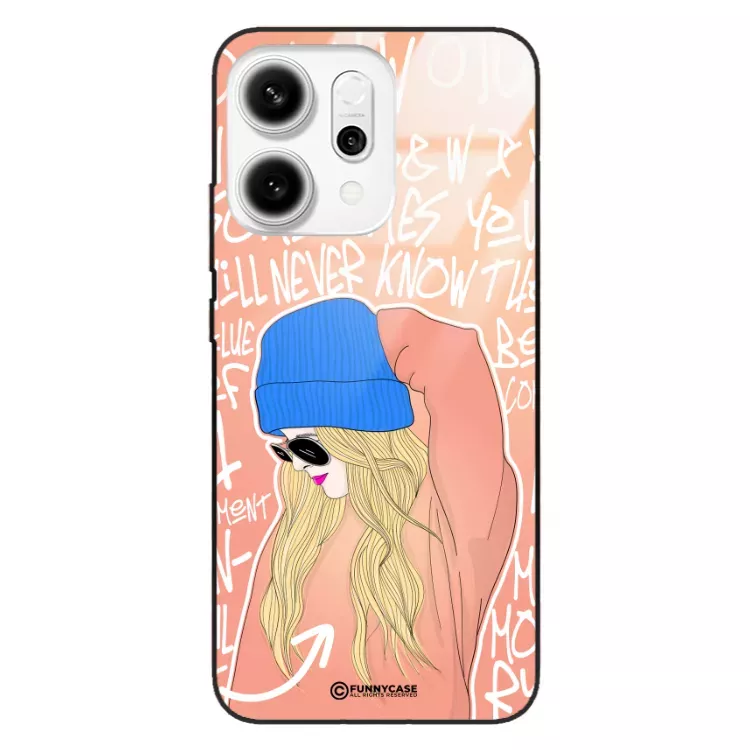 Etui Black Case Glass Hipster Babe do OPPO RENO 14 PRO 5G Lifestyle ST_HIB114