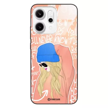 Etui Black Case Glass Hipster Babe do OPPO RENO 14 PRO 5G Lifestyle ST_HIB114