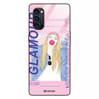 Etui Black Case Glass Hipster Babe do OPPO RENO 4 PRO  Glamour ST_HIB118