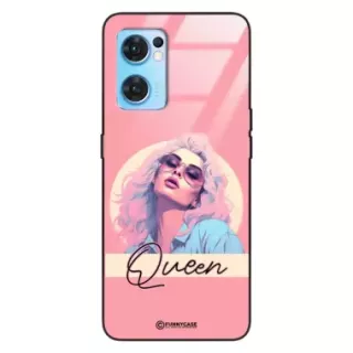 Etui Black Case Glass Hipster Babe do OPPO RENO 7 SE 5G Glamour Queen ST_HIB100