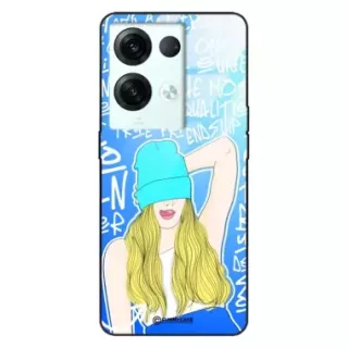 Etui Black Case Glass Hipster Babe do OPPO RENO 8 Girl Power ST_HIB113