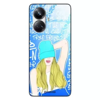 Etui Black Case Glass Hipster Babe do REALME 10 PRO PLUS 5G Girl Power ST_HIB113