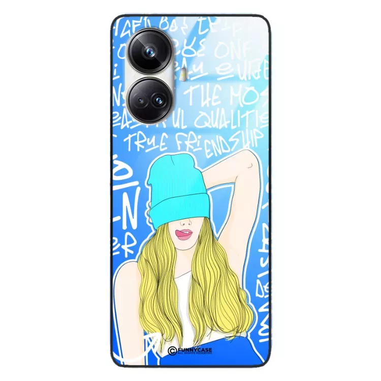 Etui Black Case Glass Hipster Babe do REALME 10 PRO PLUS 5G Girl Power ST_HIB113