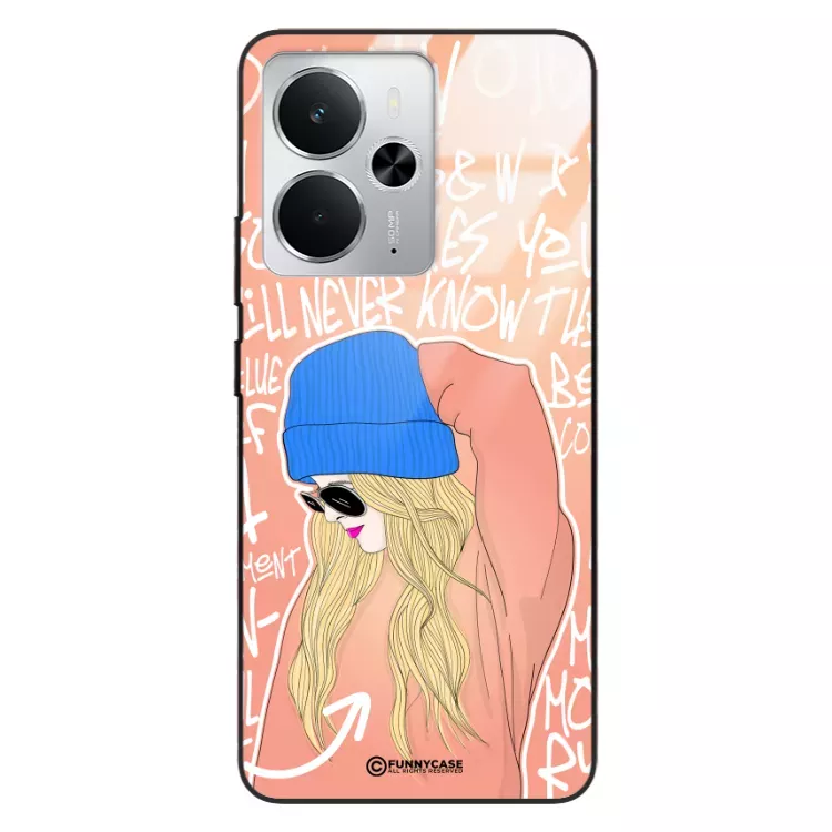 Etui Black Case Glass Hipster Babe do REALME 14 5G Lifestyle ST_HIB114