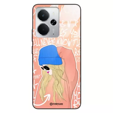 Etui Black Case Glass Hipster Babe do REALME 14 5G Lifestyle ST_HIB114