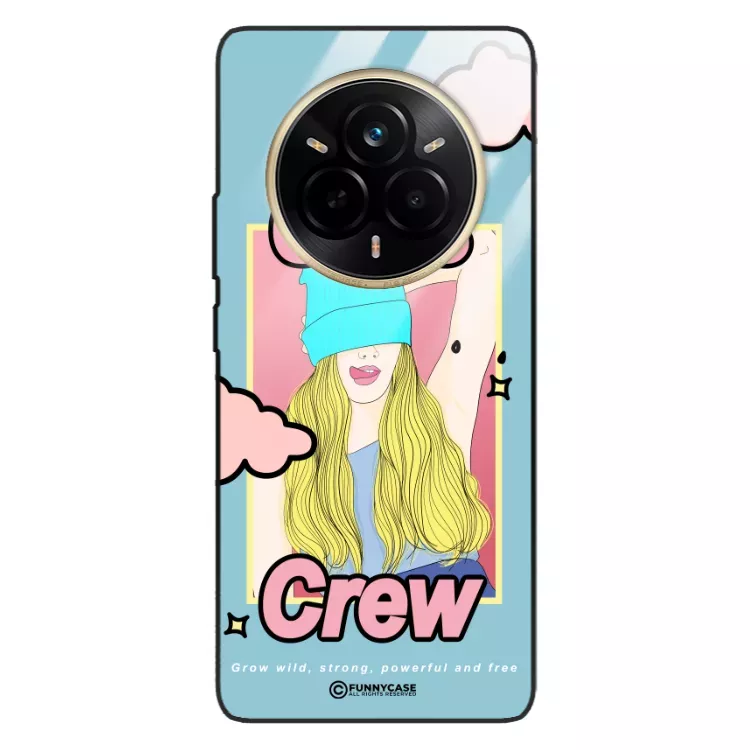 Etui Black Case Glass Hipster Babe do REALME 14 PRO 5G Girl Power Pop Art. ST_HIB115