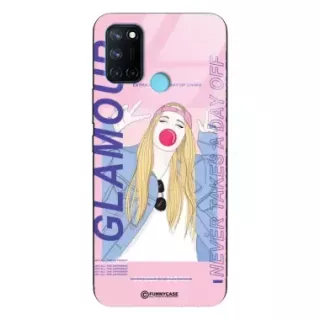 Etui Black Case Glass Hipster Babe do REALME 7i Glamour ST_HIB118