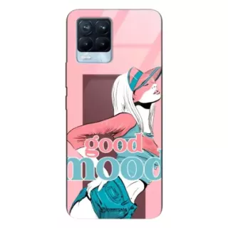 Etui Black Case Glass Hipster Babe do REALME 8 Glamour ST_HIB123