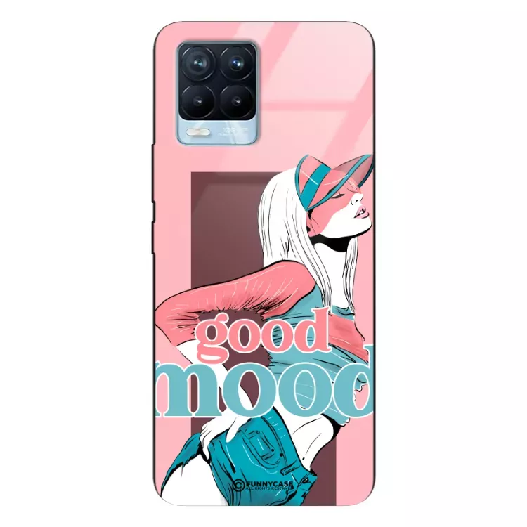 Etui Black Case Glass Hipster Babe do REALME 8 Glamour ST_HIB123