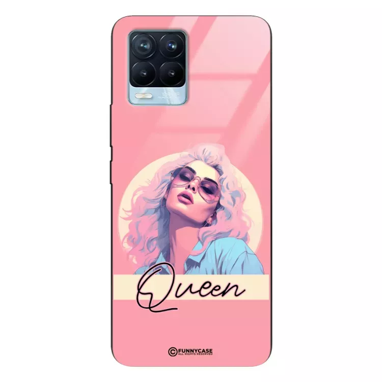 Etui Black Case Glass Hipster Babe do REALME 8 PRO Glamour Queen ST_HIB100