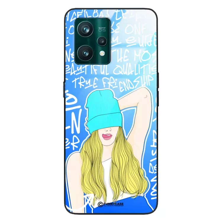 Etui Black Case Glass Hipster Babe do REALME 9 PRO PLUS Girl Power ST_HIB113