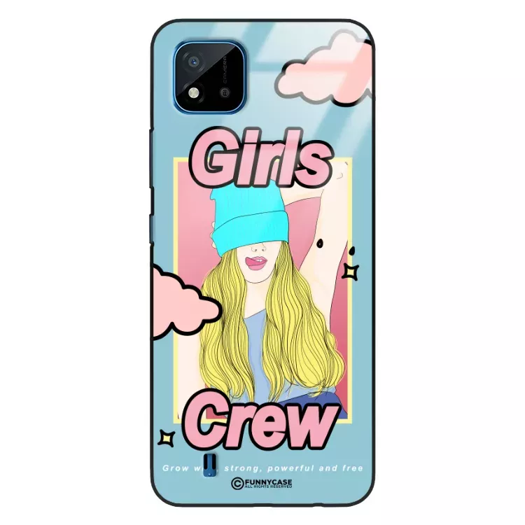 Etui Black Case Glass Hipster Babe do REALME C11 2021 Girl Power Pop Art. ST_HIB115