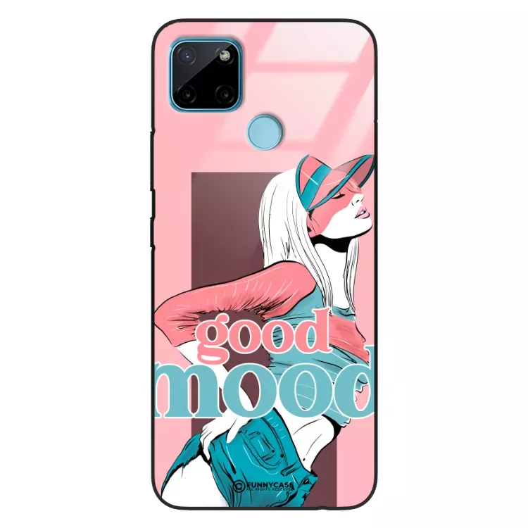 Etui Black Case Glass Hipster Babe do REALME C21Y Glamour ST_HIB123