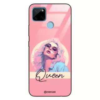 Etui Black Case Glass Hipster Babe do REALME C25Y Glamour Queen ST_HIB100
