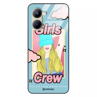 Etui Black Case Glass Hipster Babe do REALME C33 Girl Power Pop Art. ST_HIB115