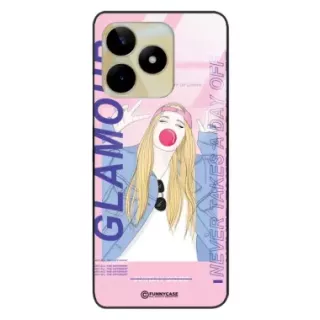Etui Black Case Glass Hipster Babe do REALME C51 Glamour ST_HIB118