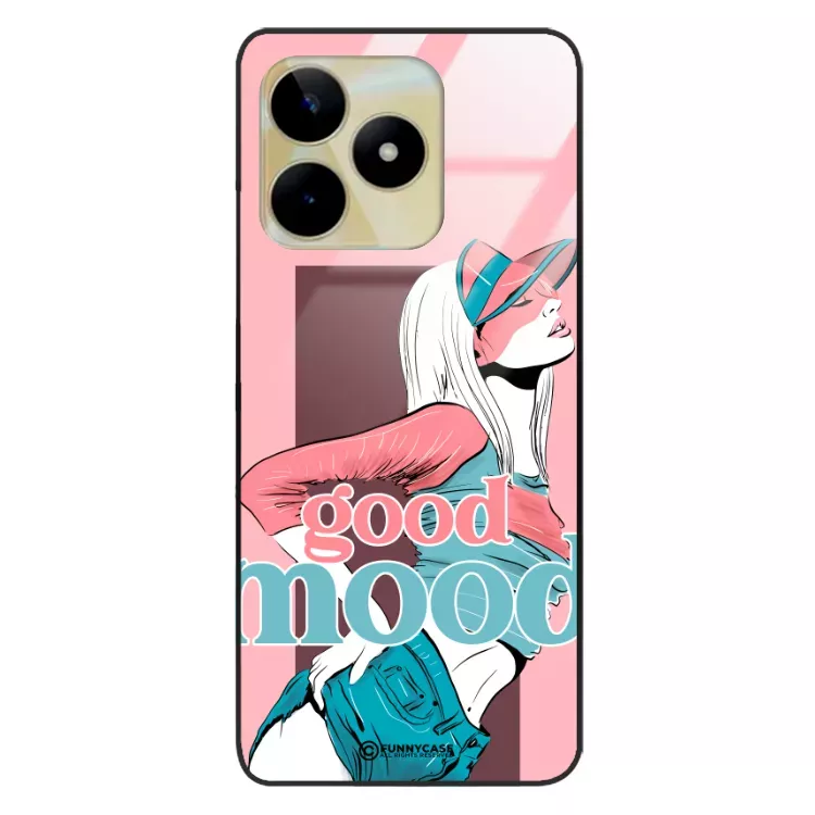 Etui Black Case Glass Hipster Babe do REALME NOTE 50 Glamour ST_HIB123