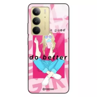 Etui Black Case Glass Hipster Babe do REALME C75 Styl Fashion ST_HIB117