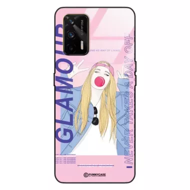 Etui Black Case Glass Hipster Babe do REALME GT Glamour ST_HIB118