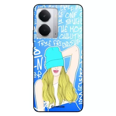 Etui Black Case Glass Hipster Babe do REALME NEO 7X Girl Power ST_HIB113