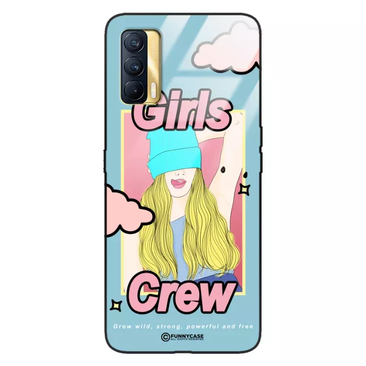 Etui Black Case Glass Hipster Babe do REALME V15 Girl Power Pop Art. ST_HIB115