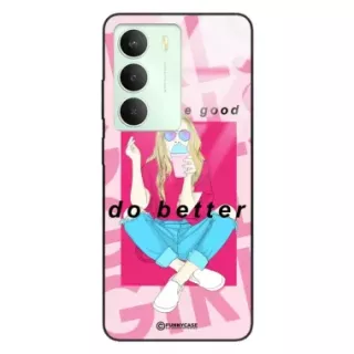 Etui Black Case Glass Hipster Babe do REALME V70 5G Styl Fashion ST_HIB117