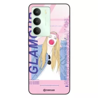 Etui Black Case Glass Hipster Babe do REALME V70S 5G Glamour ST_HIB118