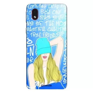 Etui Black Case Glass Hipster Babe do SAMSUNG A01 CORE Girl Power ST_HIB113