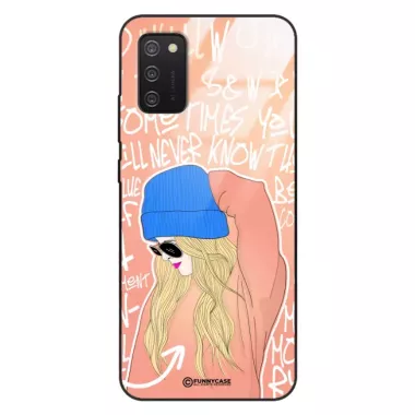 Etui Black Case Glass Hipster Babe do SAMSUNG A02S Lifestyle ST_HIB114