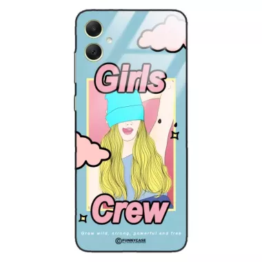 Etui Black Case Glass Hipster Babe do SAMSUNG A05 4G Girl Power Pop Art. ST_HIB115