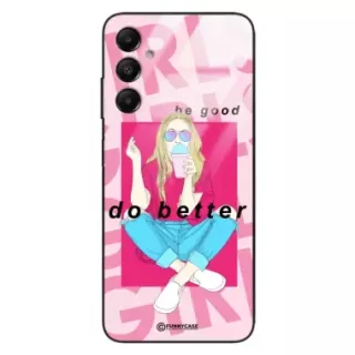 Etui Black Case Glass Hipster Babe do SAMSUNG A05S Styl Fashion ST_HIB117