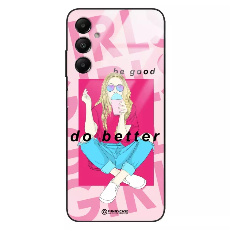 Etui Black Case Glass Hipster Babe do SAMSUNG A05S Styl Fashion ST_HIB117