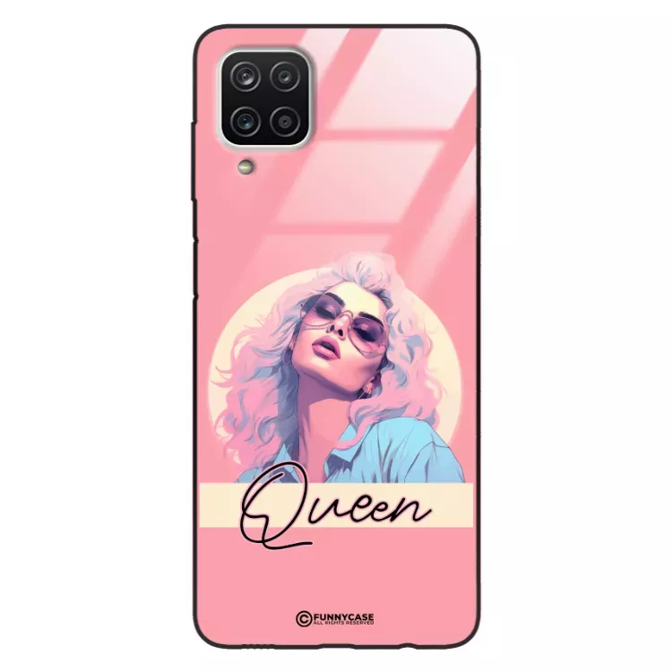 Etui Black Case Glass Hipster Babe do SAMSUNG A12 Glamour Queen ST_HIB100