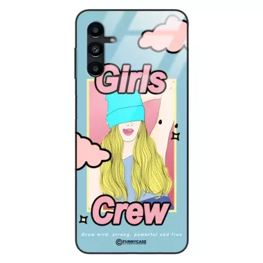 Etui Black Case Glass Hipster Babe do SAMSUNG A04S Girl Power Pop Art. ST_HIB115