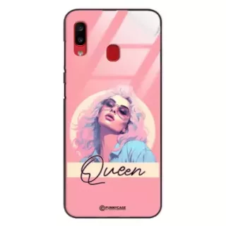 Etui Black Case Glass Hipster Babe do SAMSUNG A20 Glamour Queen ST_HIB100