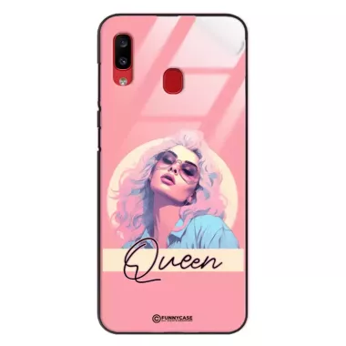 Etui Black Case Glass Hipster Babe do SAMSUNG A20 Glamour Queen ST_HIB100