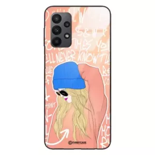 Etui Black Case Glass Hipster Babe do SAMSUNG A23 5G Lifestyle ST_HIB114