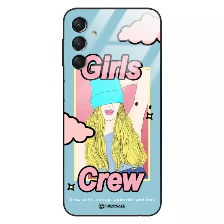 Etui Black Case Glass Hipster Babe do SAMSUNG A24 4G Girl Power Pop Art. ST_HIB115