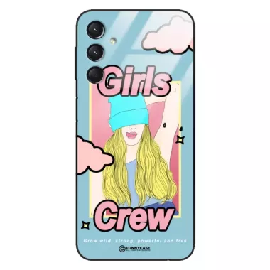 Etui Black Case Glass Hipster Babe do SAMSUNG A24 4G Girl Power Pop Art. ST_HIB115