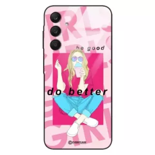 Etui Black Case Glass Hipster Babe do SAMSUNG A25 5G Styl Fashion ST_HIB117